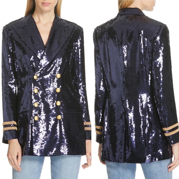 New Ralph Lauren Double Breasted Sequined Blazer - Picture 2 of 16